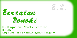 bertalan monoki business card